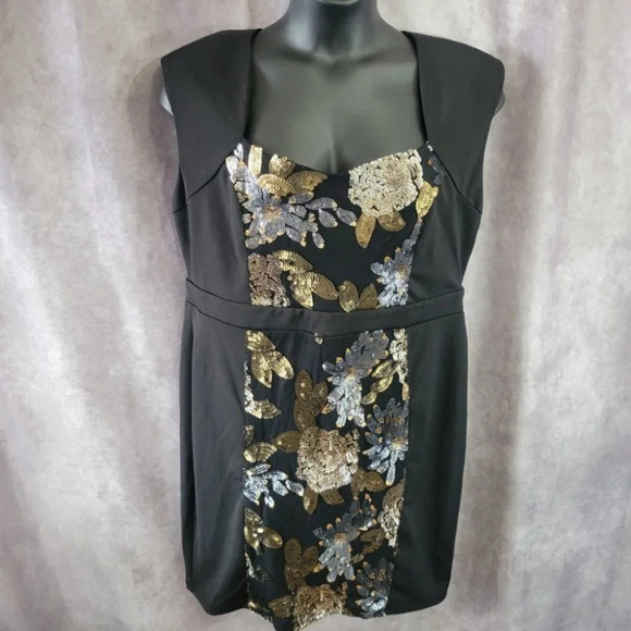 NEW Little Mistress London Women's Sequin Dress Size 18 - Picture 1 of 11